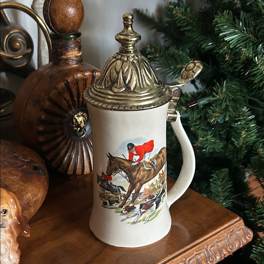 Nelson McCoy Pottery Fox Hunt Beer Stein